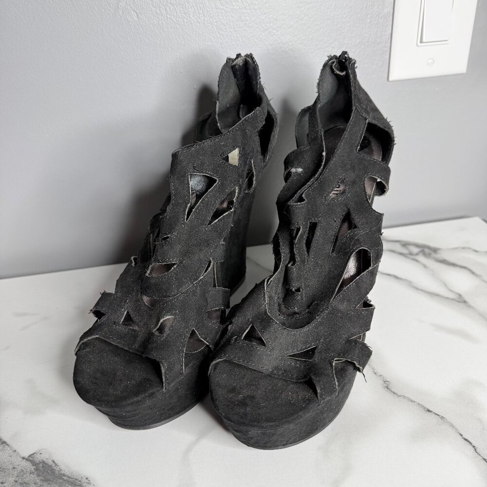 Madden Girl Suede Wedges - 9.5